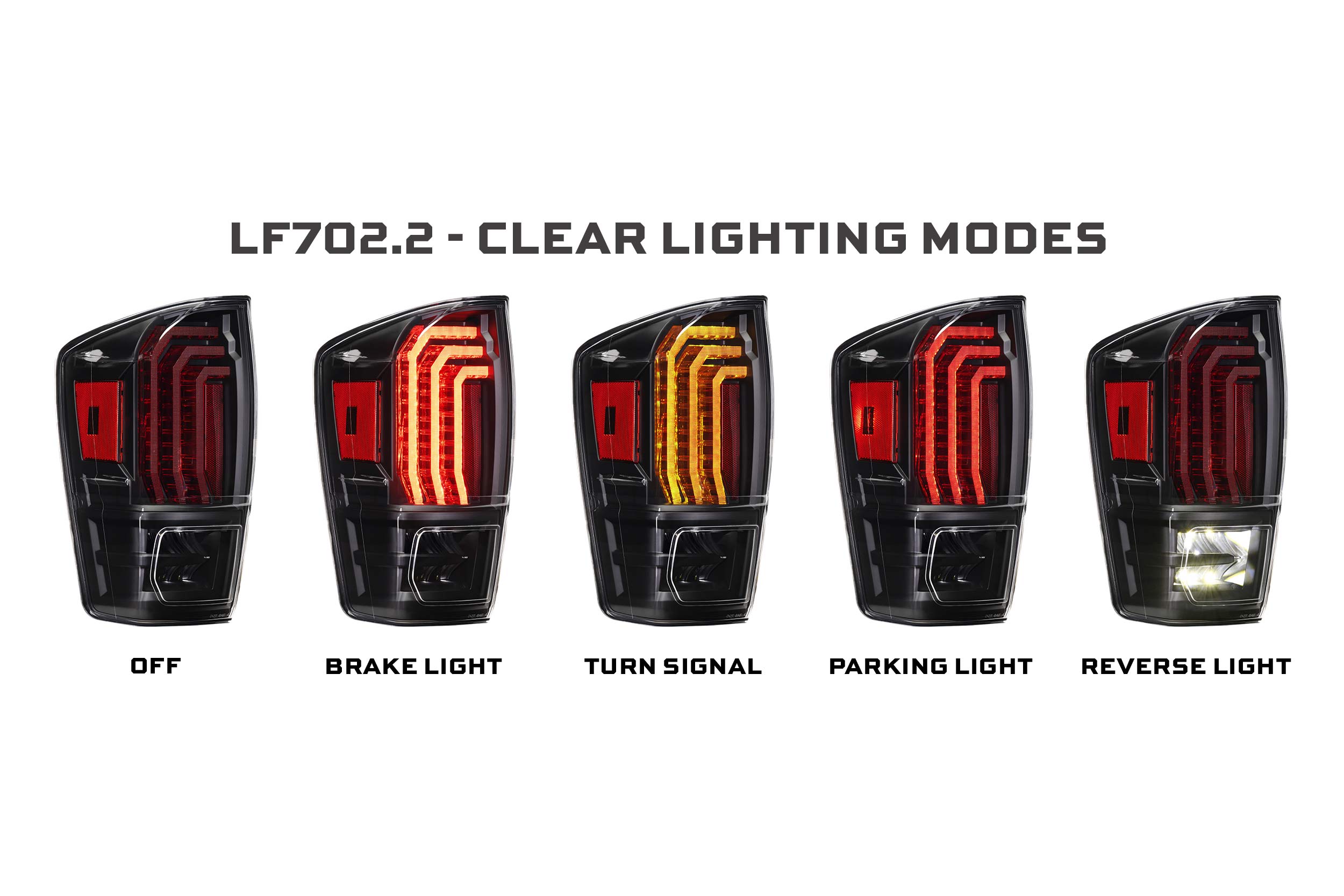 Toyota Tacoma (16-23) Morimoto XB Clear LED Tail Lights | LF702